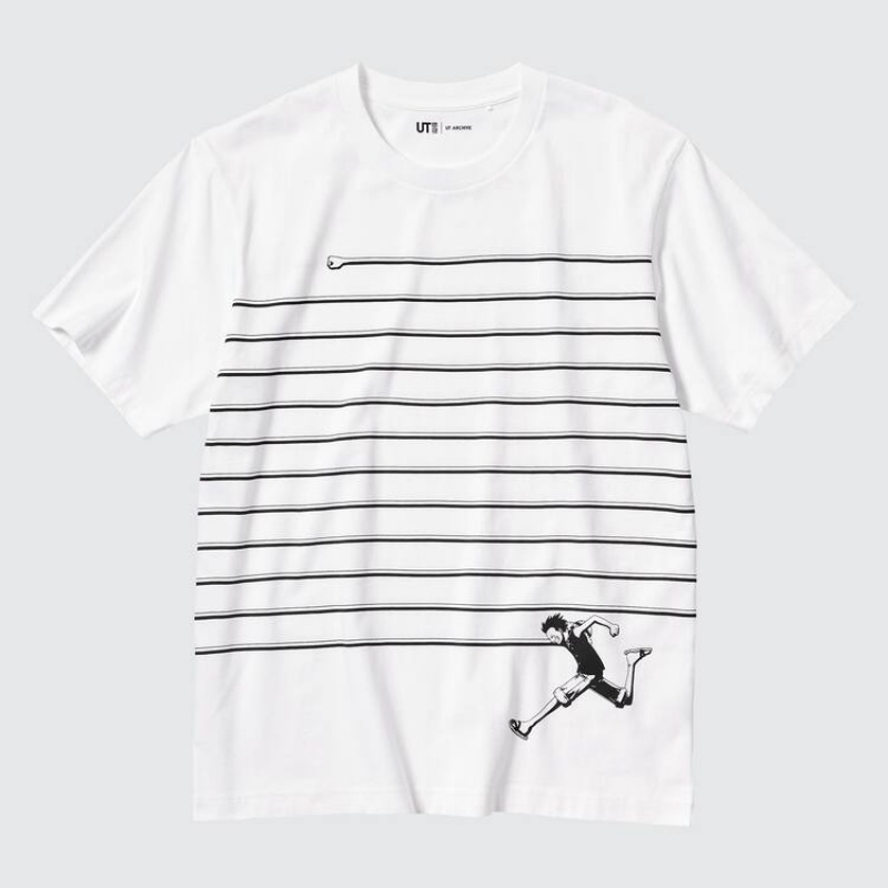 Uniqlo Ut Archive One Piece Graphic Men's T Shirts White | FGWUKD390