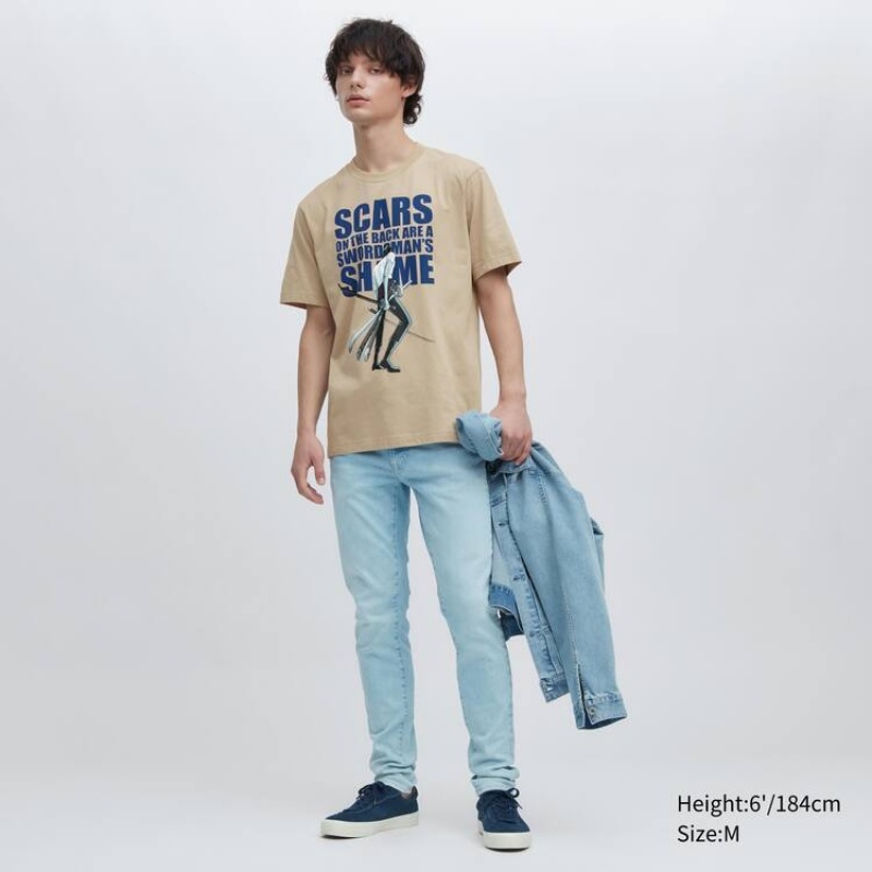 Uniqlo Ut Archive One Piece Graphic Men's T Shirts Beige | EFUPXS185