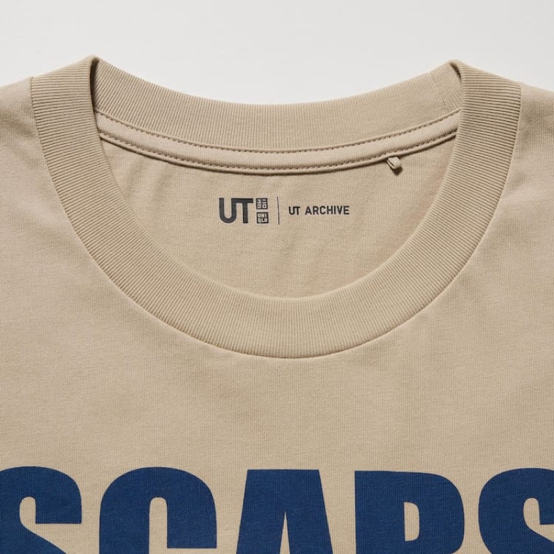 Uniqlo Ut Archive One Piece Graphic Men's T Shirts Beige | EFUPXS185