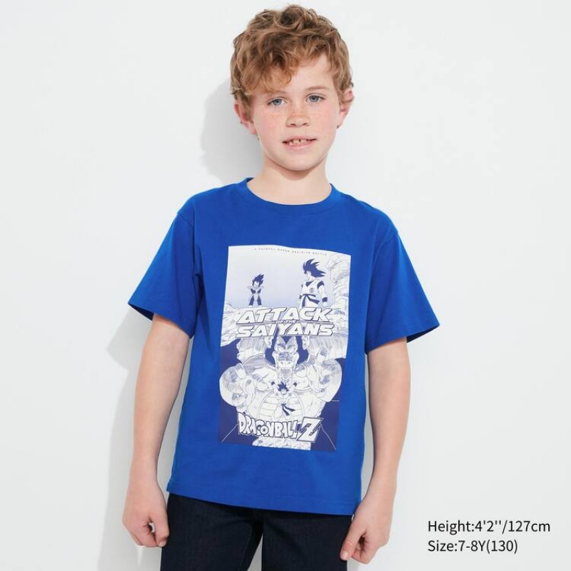 Uniqlo Ut Dragon Ball Kids' T Shirts Blue | FBHJNC061