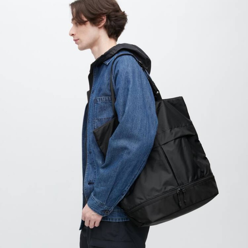 Uniqlo Utility Two-way Men's Bags Black | EWAOSJ984