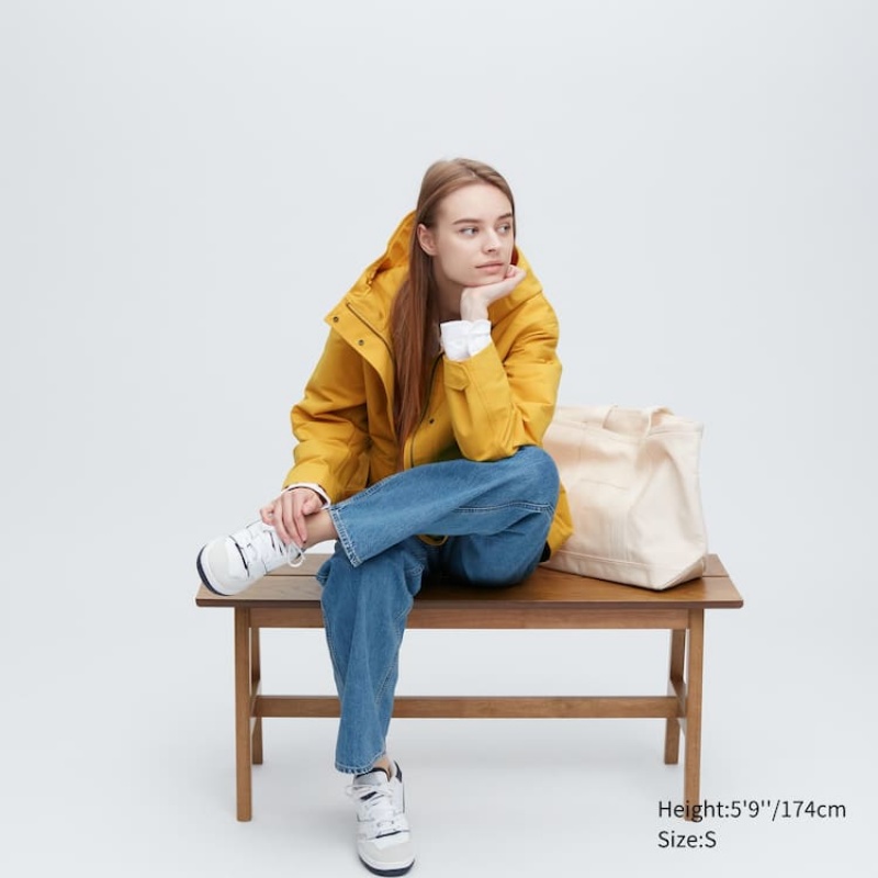 Uniqlo Utility Women's Parka Yellow | WQFNXC187