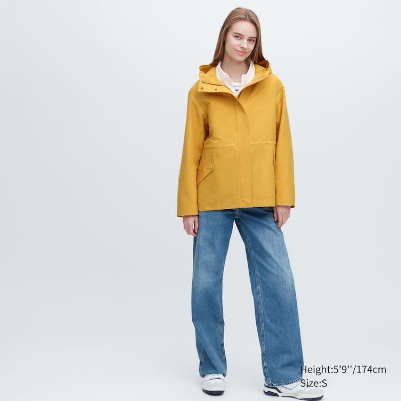 Uniqlo Utility Women's Parka Yellow | WQFNXC187