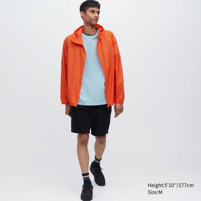 Uniqlo Uv Protection 3d Cut Pocketable Men's Parka Orange | VNZQRT256