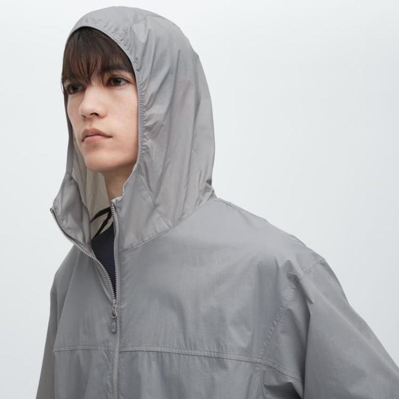 Uniqlo Uv Protection Pocketable Men's Parka Grey | WRKBYF315