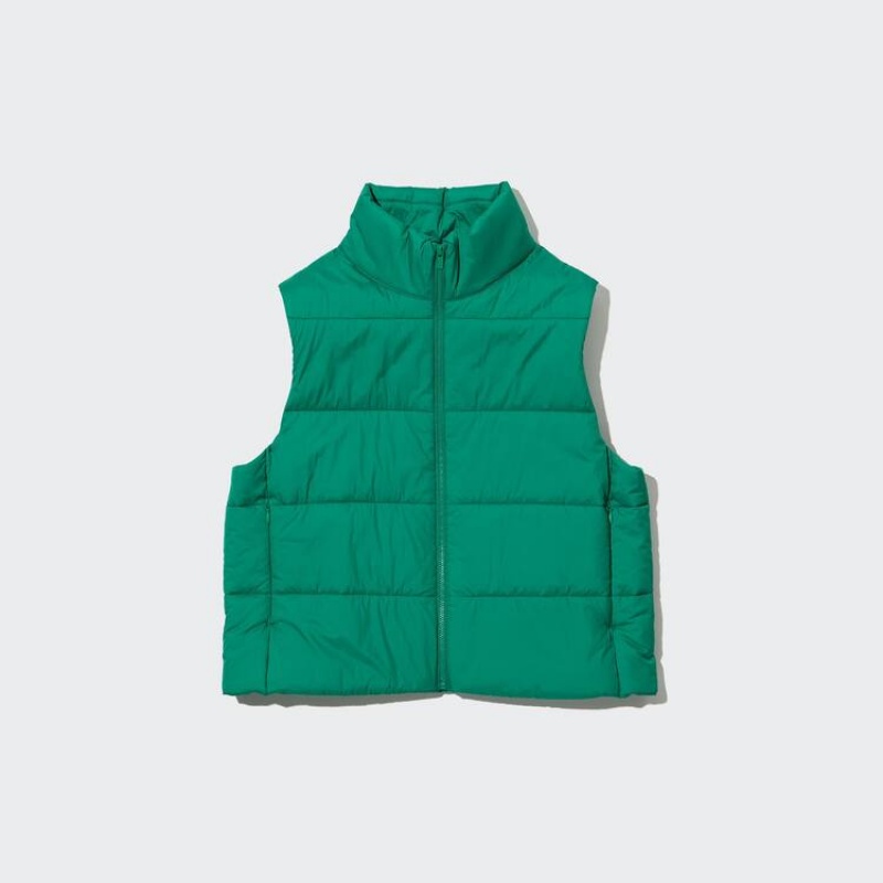 Uniqlo Warm Padded Women\'s Jackets Green | DSQCYN359