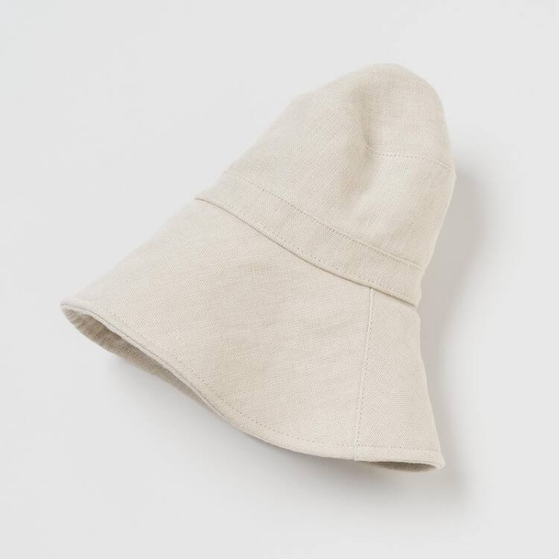 Uniqlo Wide Brim Women's Hats Beige | YAWUFS160